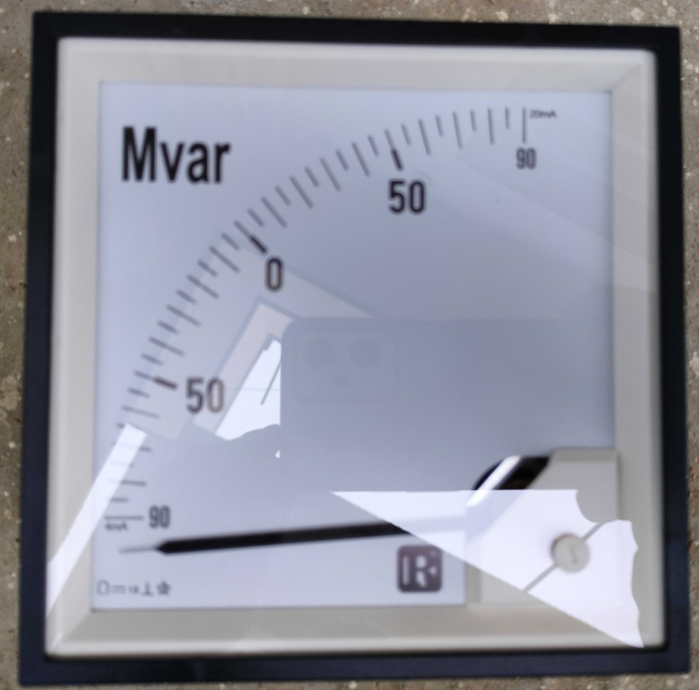 Rishabh DC Moving Coil Analog MVar(90MVar) Panel Power Meter size 144*144